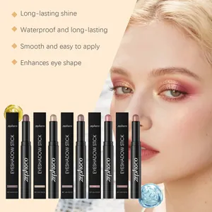 Vue détaillée du set de bâtons d'ombre à paupières Zephoco avec effet maquillage