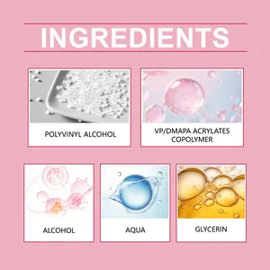 Liste d'ingrédients professionnels pour faux cils segmentés comprenant aqua et glycérine