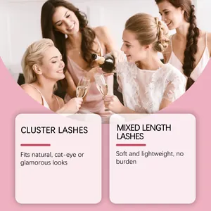 Détail promotionnel de faux cils légers de longueurs mixtes pour un look naturel