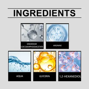 Visualisation scientifique des ingrédients du démaquillant pour cils comme l'Aqua