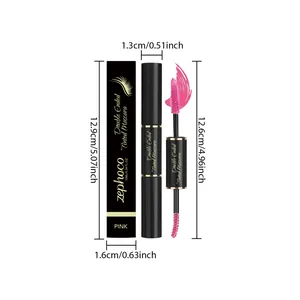 Detailed dimensions and size chart for Zephoco double-ended pink mascara tinted formula