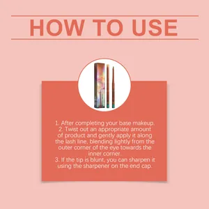 Detailed instructional guide for multichrome gel eyeliner pencil application steps