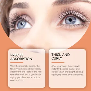 Vista dettagliata delle ciglia finte magnetiche con un effetto naturale folto e riccio