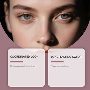 Detaillierte Nahaufnahme eines Models, das den lang anhaltenden Make-up-Effekt zeigt
