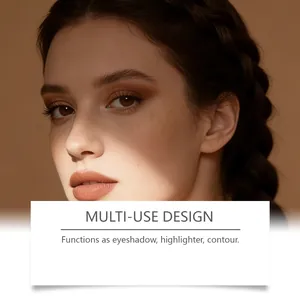 Close-up of elegant warm-toned makeup showing multi-use eyeshadow stick results