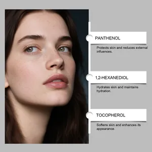Detailed view of mascara ingredient benefits including Panthenol and Tocopherol