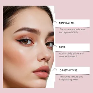 Détails des ingrédients de l'ombre à paupières crème Huile minérale Mica Diméthicone