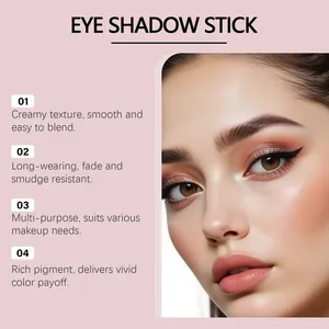 Stick ombre à paupières crème marron clair pour un regard lisse, durable et sans bavures
