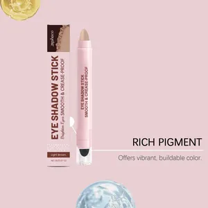 Detailed high-quality view of Zephoco Light Brown eye shadow stick with sponge tip