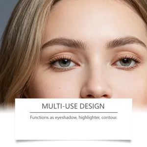 Close-up of light brown matte eyeshadow on eyes for a natural daily makeup look.