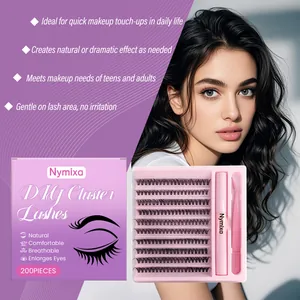 Kit de faux cils individuels Nymixa 200 pièces avec outils pour un maquillage naturel
