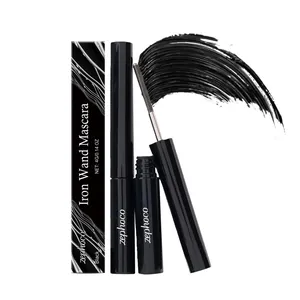 Zephoco Iron Wand Mascara Black Waterproof Long Lasting Curling Natural Extension Smudgeproof Eye Makeup For Women