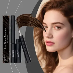 Zephoco brown waterproof curling mascara iron wand with creamy texture and model look