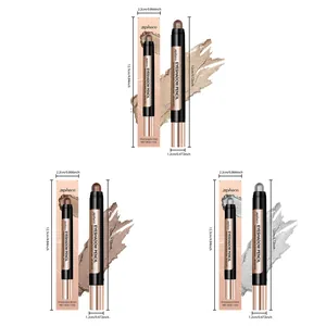 Detalles completos de dimensiones para lápices de sombras de ojos brillantes Zephoco