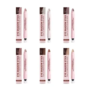 Set di 6 ombretti in stick crema glitter Zephoco impermeabile a lunga durata 2g