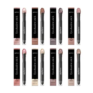 zephoco Ombretto in Stick a Lunga Durata Brillante Opaco Matita Ombretto a Doppia Estremità Con Pennello Sfuminato Trucco Occhi Impermeabile Donna