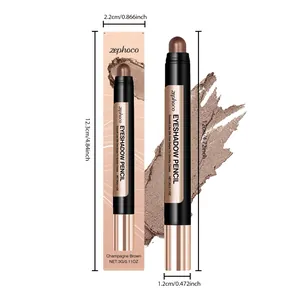Crayon fard à paupières scintillant Zephoco champagne brown dimensions et emballage.