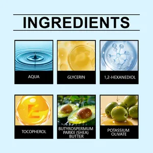 Detalle de ingredientes naturales como manteca de karité y vitamina E para suero pestañas