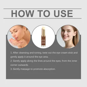 Instrucciones de uso detalladas para la barra de crema para ojos con cafeína EELHOE