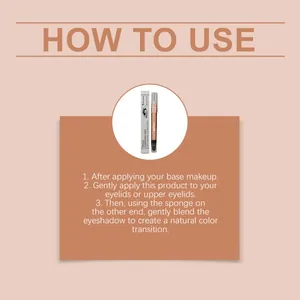 Guide d'utilisation étape par étape pour le bâton d'ombre à paupières argenté.