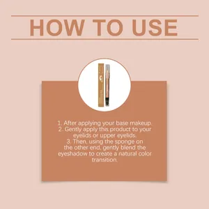 Guide d'utilisation du bâton d'ombre à paupières pailleté doré zephoco à double embout.