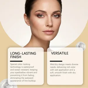 Detaillierte Ansicht der langanhaltenden roségoldenen Lidschatten-Textur und Make-up