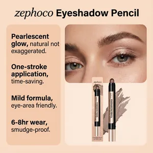 Vue détaillée du crayon ombre à paupières Zephoco marron champagne avec effet scintillant