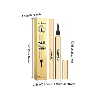 Detailed size diagram of zephoco light brown liquid eyeliner with precise measurements.