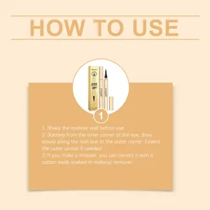 Detailed steps on how to use Zephoco light brown liquid eyeliner for a natural look