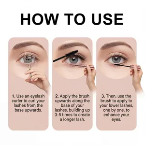 Step-by-step tutorial on how to apply waterproof mascara and use eyelash curler.