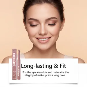 Detail van zephoco matte zijdeachtige oogschaduwstick in nude red voor langdurige make-up