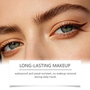 Detailed view of long-lasting brown eyeliner with waterproof and sweat-resistant finish.