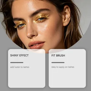 Gouden glitter mascara voor glanzende wimpers en professionele oogmake-up look