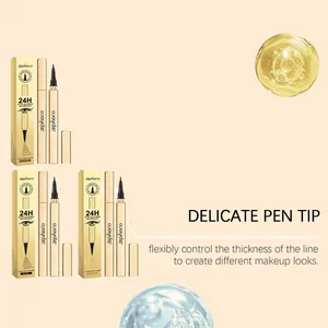 Detailed macro view of Zephoco waterproof eyeliner pen tip for precision eye makeup