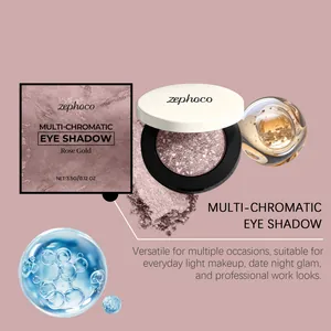 Detailed view of Rose Gold multi-chromatic eyeshadow with silky powder texture
