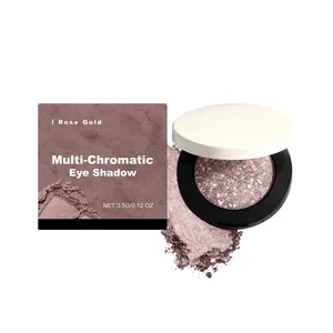 Roségold Multichromatischer Lidschatten Hochglanz Wasserfest Langanhaltender Schimmer Einzelner Lidschatten Tragbares Augen Make-up