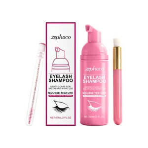 zephoco Eyelash Shampoo Set for Gentle Cleaning and Nourishing Daily Care