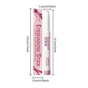 Zephoco Nude Pink Lidschattenstift mit Maßen Verpackung und langanhaltender Look