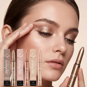 Zephoco Schimmer Nude Lidschattenstift Wischfest Champagnerbraun Pink Gold Cremiger Lidschatten Stift Für Damen Daily Makeup