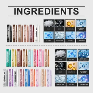 Vista dettagliata degli ingredienti dell'ombretto a matita a lunga durata