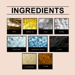 Detailed list of ingredients for pink brown eyeshadow stick including Mica and Silica