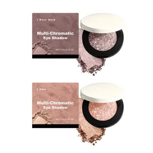 Professionelle schimmernde multichromatische Glitzer-Lidschatten in Roségold und Skin 3,5g