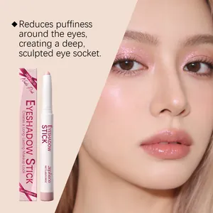 Detailansicht des Zephoco Lidschattenstifts in Nude Pink mit schimmerndem Augen-Makeup