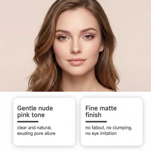 Detailansicht des zephoco Lidschattenstifts in Nude-Rosa mit einem matten Finish