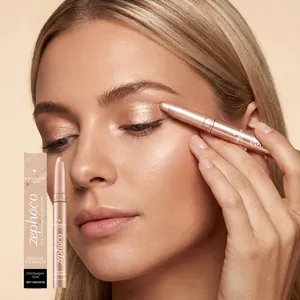 Zephoco Perlmutt Lidschattenstift Champagnergold Langanhaltend Wischfest Schimmer Cremig Augen Schatten Stift Damen Make-up