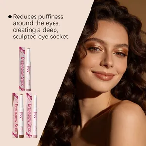 Close-up showing the shimmering matte effect of Zephoco eyeshadow stick on model's eyes