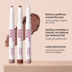Three shades of zephoco eyeshadow sticks for a natural long-lasting eye makeup look