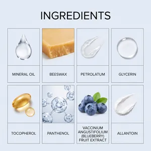 Detalle de ingredientes activos incluyendo extracto de arándano y tocoferol para ojos