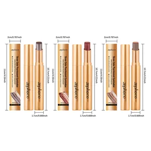 Detailed specification view of zephoco eyeshadow sticks with precise height and width.