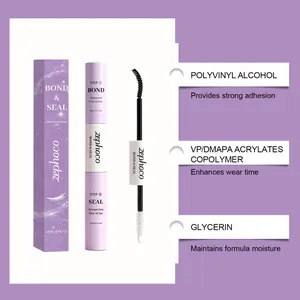 Detail view of Zephoco waterproof double-ended lash bond and seal glue with ingredients